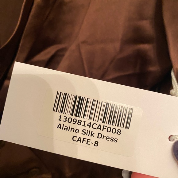 Brown Satin Button-Down Dress - Picture 2 of 5